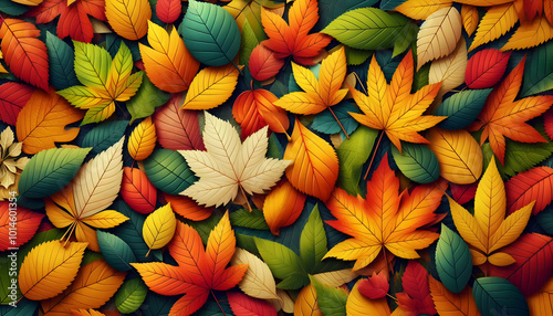 Autumn's colorful canvas a tapestry of leaves