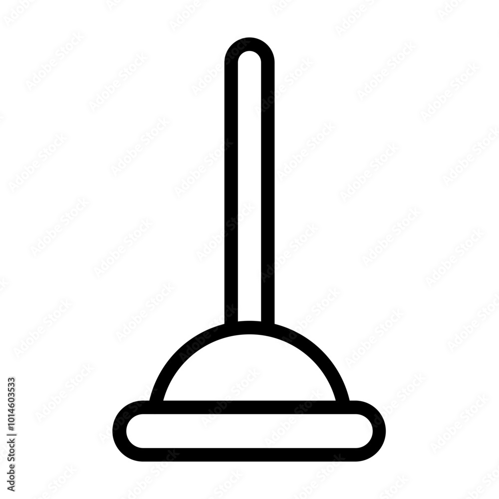 Plunger Vector Line Icon Design Plunger Vector Line Icon Design