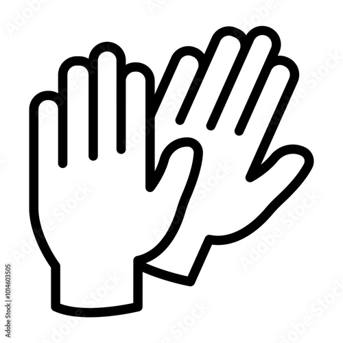 Gloves Vector Line Icon Design