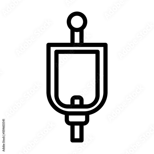 Urinal Vector Line Icon Design