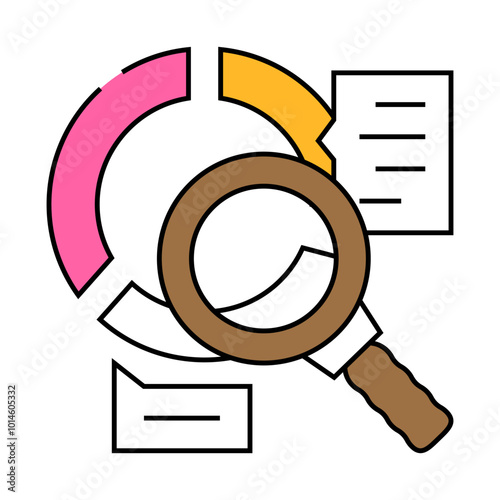 research chart line icon vector. research chart sign. isolated symbol illustration