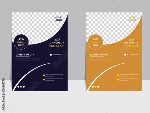 Creative Educational Flyer Template for University and School Admissions – An Engaging Flyer Design Highlighting Scholarships, College Applications, and Educational Opportunities Everywhere.