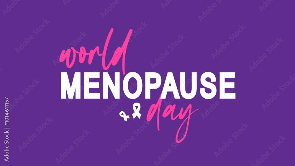 World Menopause Day Text Animation. Great for World Menopause Day Celebrations with transparent background, for banner, social media feed wallpaper stories