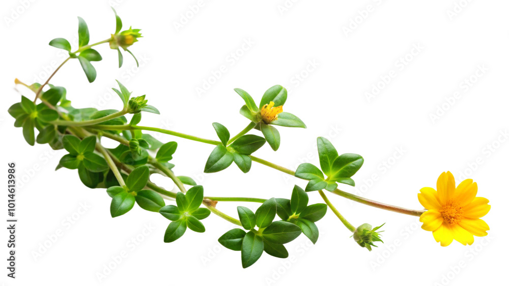 Creeping plant with flower isolated on white or transparent background Creeping plant with flower isolated on white or transparent background