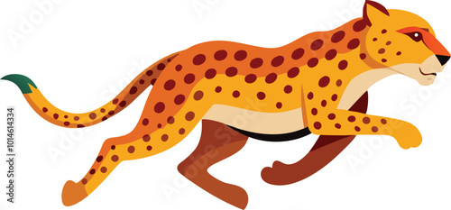 Jaguar sprinting in dynamic motion