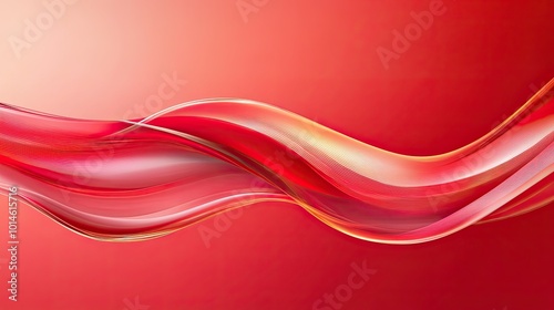 An abstract red background with soft curves and flowing shapes, creating a harmonious and energetic design.