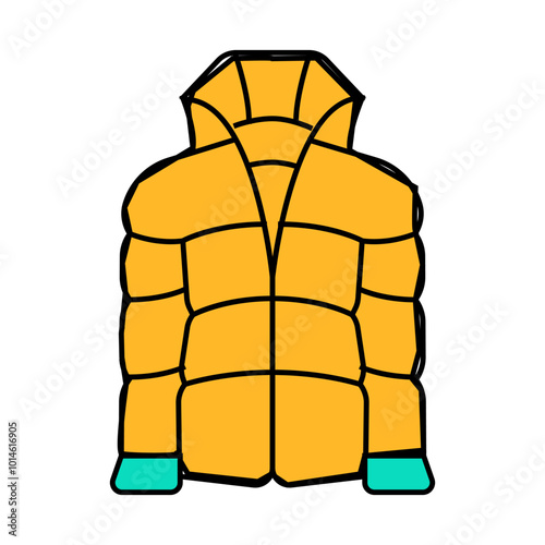 puffers and quilted jackets line icon vector. puffers and quilted jackets sign. isolated symbol illustration