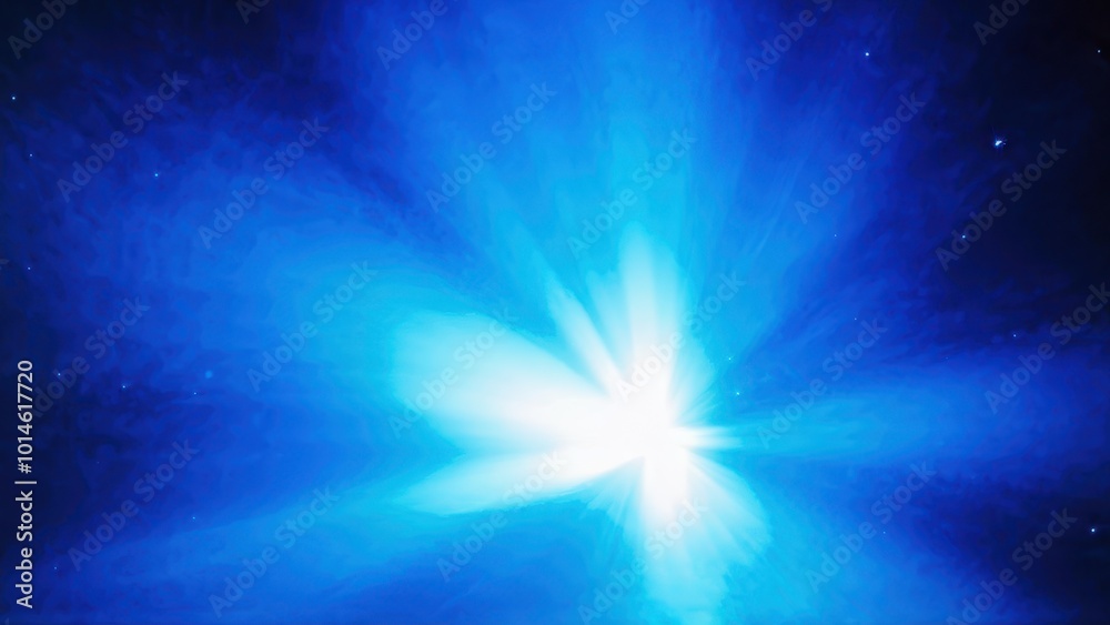 A vibrant blue burst of light against a starry background, evoking a cosmic or abstract theme. A vibrant blue burst of light against a starry background, evoking a cosmic or abstract theme.