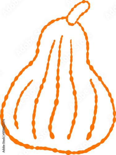 Hand Drawn Doodle Gourd Autumn Illustration