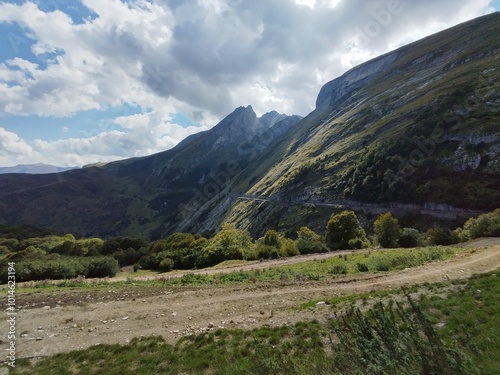 pyrenees nature landscape from the road