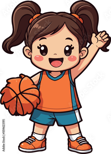 Cheerful Cheerleader Illustration