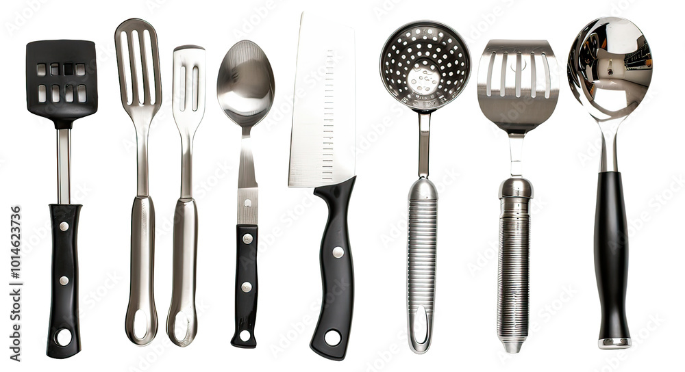 Kitchen Utensil Set Cooking Utensilson Transparent Background AI Generative Kitchen Utensil Set Cooking Utensilson Transparent Background AI Generative