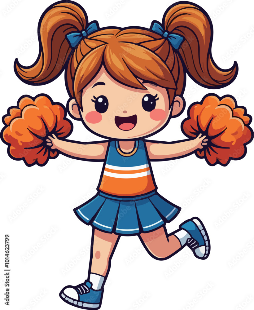 Cheerful Cheerleader Illustration Cheerful Cheerleader Illustration