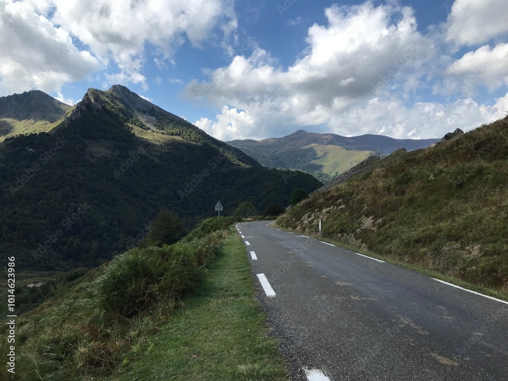 Naklejka premium pyrenees nature landscape from the road