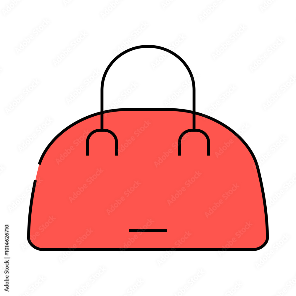 bag fashion woman accessory line icon vector. bag fashion woman accessory sign. isolated symbol illustration