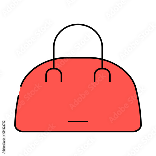 bag fashion woman accessory line icon vector. bag fashion woman accessory sign. isolated symbol illustration
