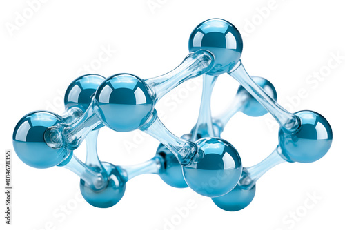 Model of molecule isolated on transparent background. photo