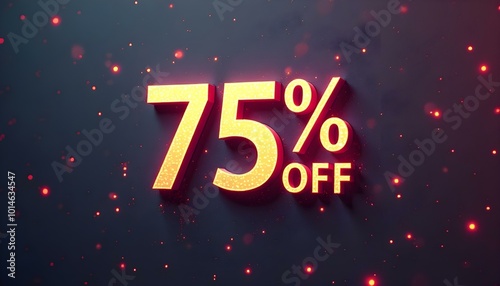 75% off seventy five percent off background banner header graphic with copy space photo