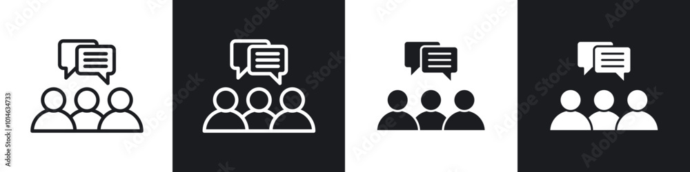 Communication icons set. filled and line illustration Communication icons set. filled and line illustration