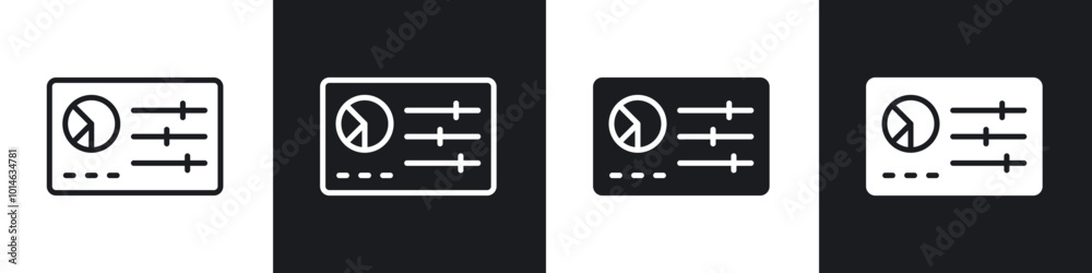 Control panel icons set. filled and line illustration Control panel icons set. filled and line illustration