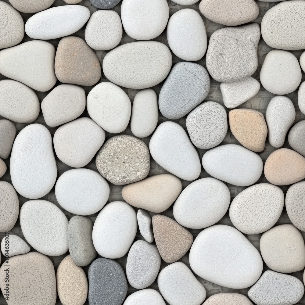 Natural Pebbles and Tiles Seamless Pattern for Zen Inspiration Natural Pebbles and Tiles Seamless Pattern for Zen Inspiration