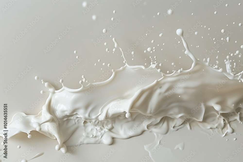 Splashes of milk on a white background Splashes of milk on a white background