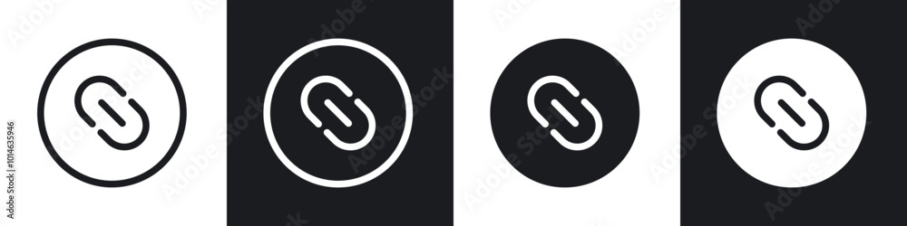 Link icons set. filled and line illustration Link icons set. filled and line illustration