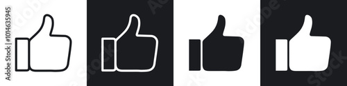 Like icons set. filled and line illustration