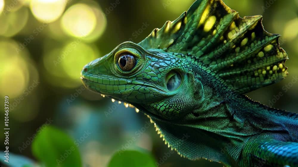 the stunning beauty of the Green Basilisk