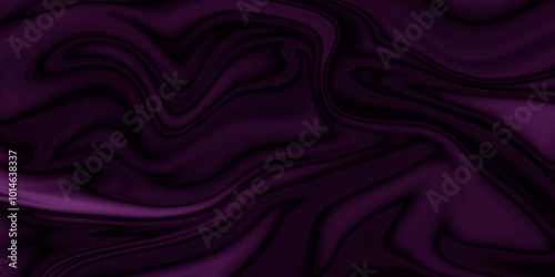 Abstract smooth fabric canvas cloth satin silk. Modern flowing pattern rich clothing luxury and stylish wave silk. Purple color flowing curve and shiny silk. 