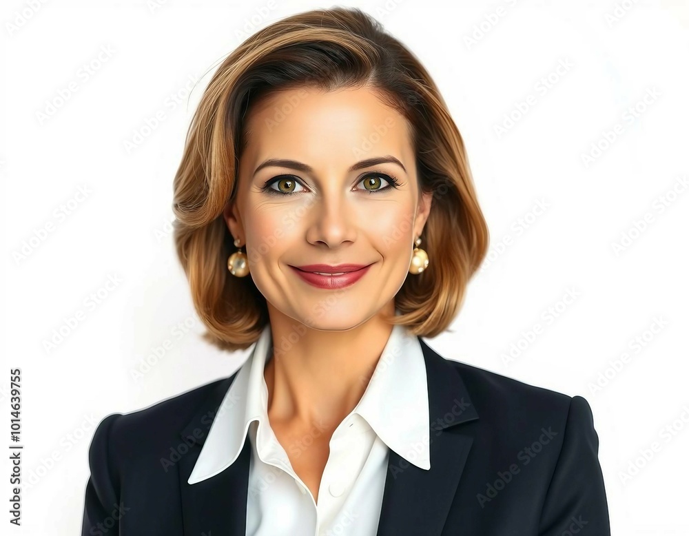 Portrait of a middle-aged female politician and businesswoman in formal attire, isolated on a plain white background.
Portrait of a middle-aged female politician and businesswoman in formal attire, isolated on a plain white background.