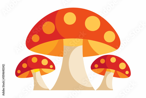 Mushrooms Fa Cai vector design on a white background photo