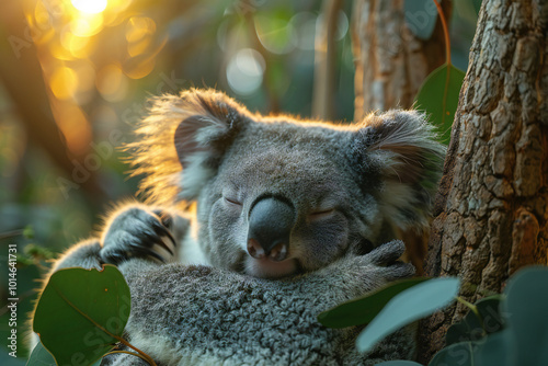 Mother Koala with Baby photo