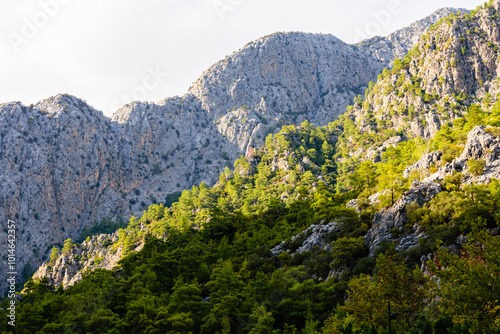 Rocks in canyon not far from the city Kemer. Antalya province, Turkey