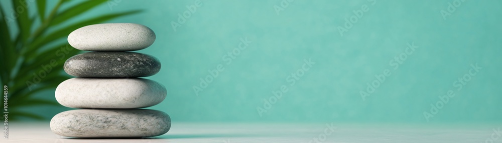 Massage stones and herbal compresses on a spa bed, soothing natural healing, 3D illustration. Massage stones and herbal compresses on a spa bed, soothing natural healing, 3D illustration.