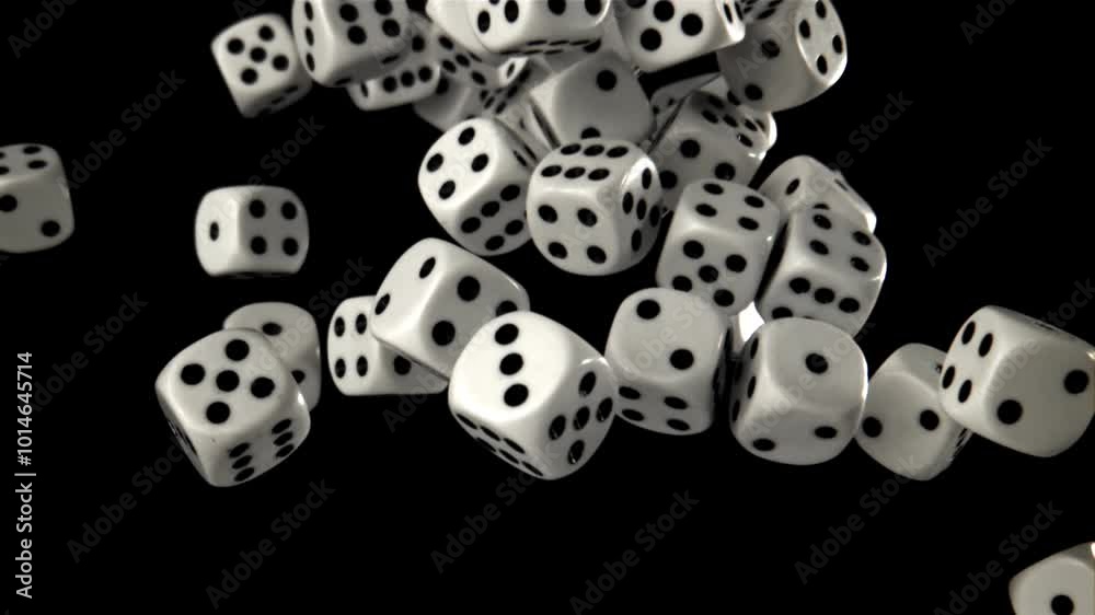Dice filmed on a high-speed camera at 1000 fps. High quality FullHD footage Dice filmed on a high-speed camera at 1000 fps. High quality FullHD footage