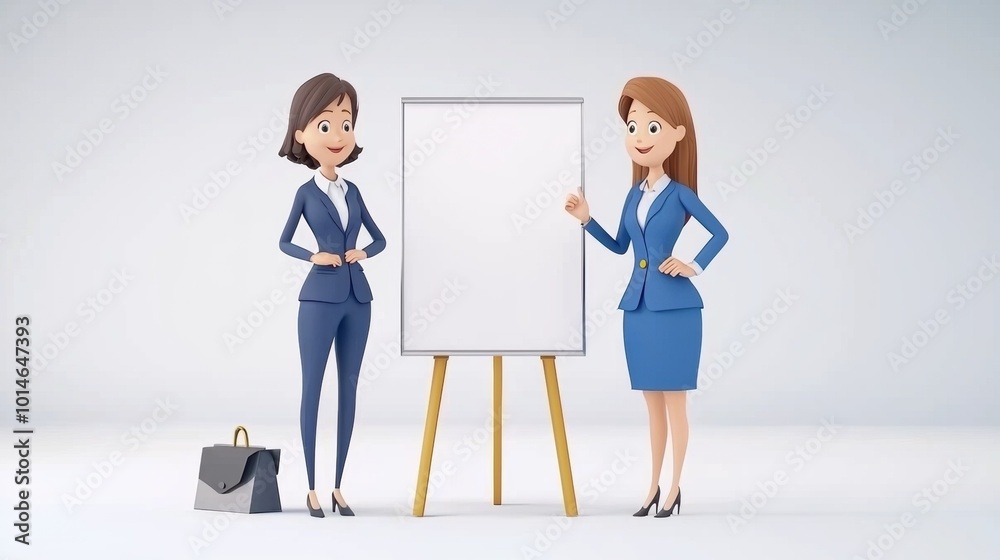 Businesswomen Presenting Ideas at a Meeting Businesswomen Presenting Ideas at a Meeting