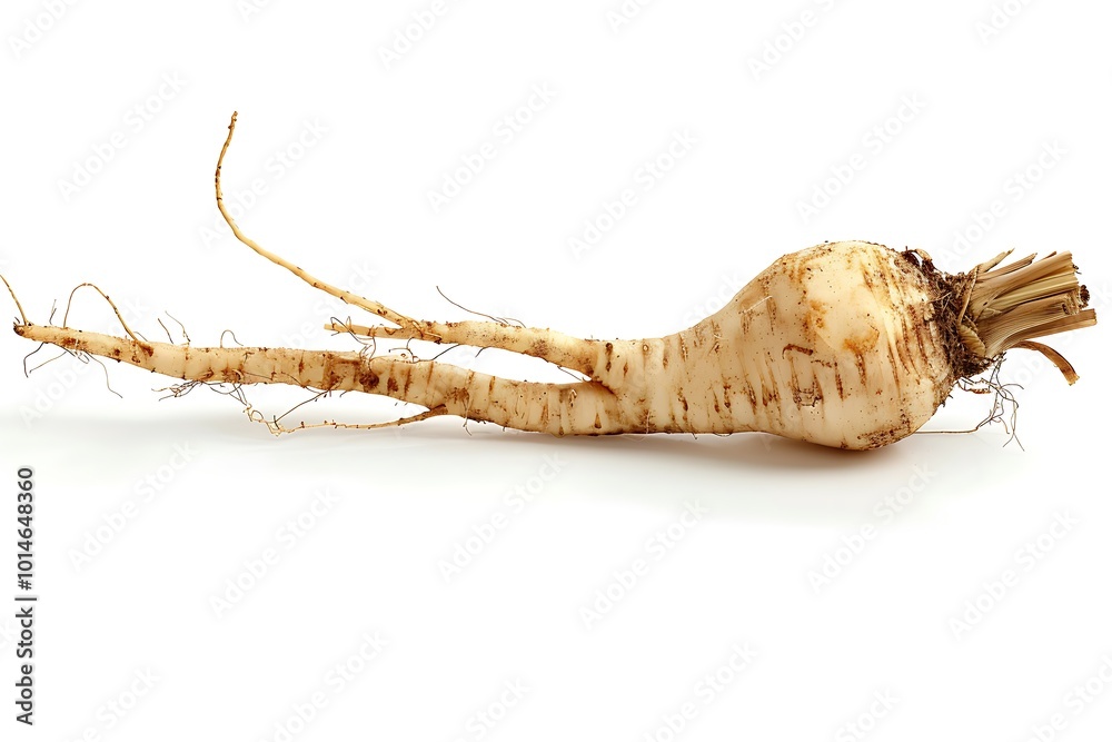 Fototapeta premium Parsnip root isolated on white background