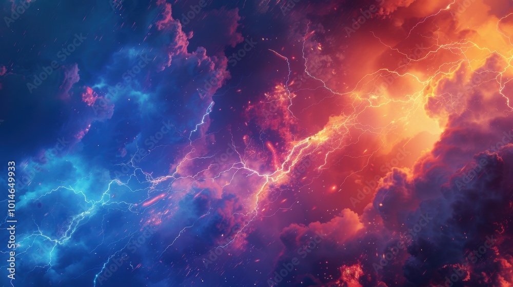 abstract red and blue electrical plasma lightnings abstract plasma background abstract red and blue electrical plasma lightnings abstract plasma background