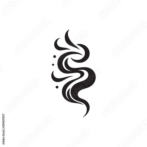 Smoke and Aroma Logo Icon - A Versatile Design Featuring Elegant Silhouettes for Various Uses. This Icon Effectively Represents Aroma and Steam, Making It Ideal for Branding and Marketing Needs.
