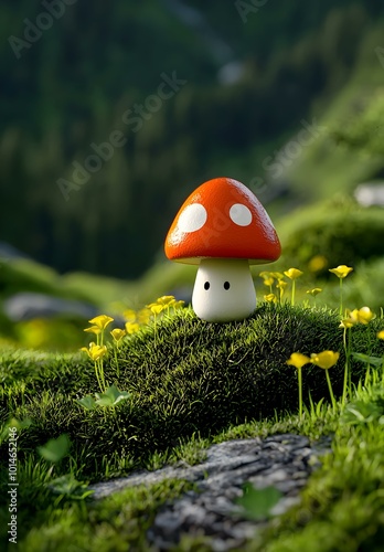 Wallpaper Mural Whimsical character pondering in a vibrant, surreal landscape filled with playful colors and imaginative shapes, evoking a sense of wonder. Torontodigital.ca