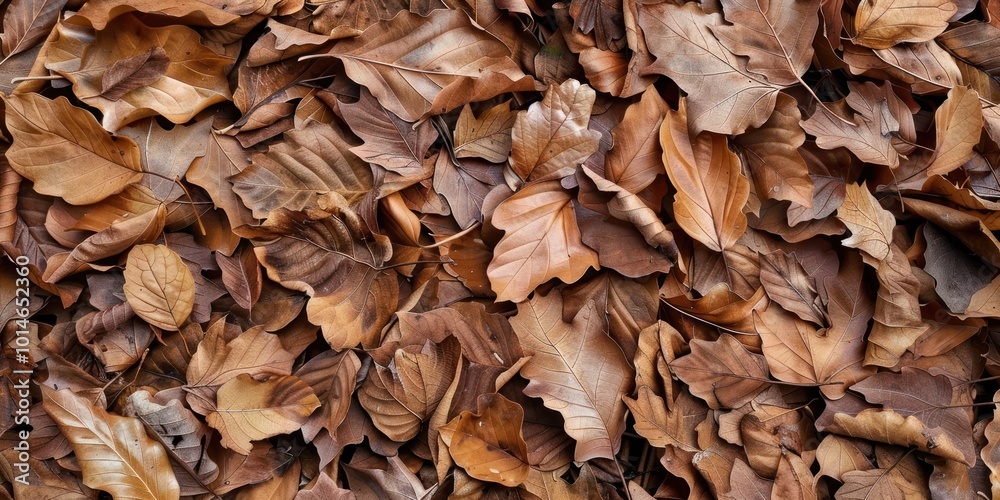 Close-up of dried autumn leaves in shades of brown. Natural texture background. Close-up of dried autumn leaves in shades of brown. Natural texture background.