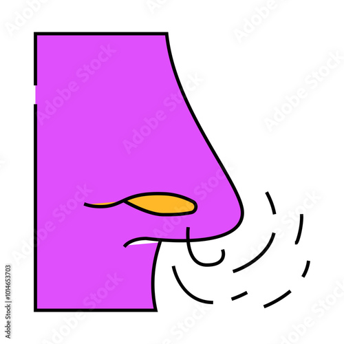 breath meditation line icon vector. breath meditation sign. isolated symbol illustration