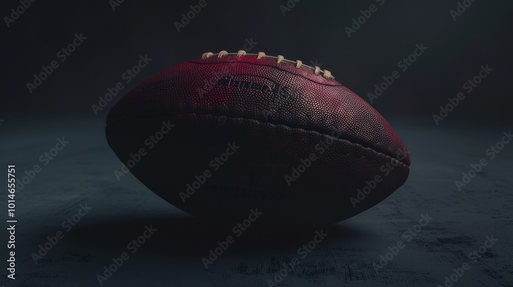 A football rests on a dark, textured surface, lit dramatically to highlight its leather grains, evoking a sense of anticipation and energy. A football rests on a dark, textured surface, lit dramatically to highlight its leather grains, evoking a sense of anticipation and energy.