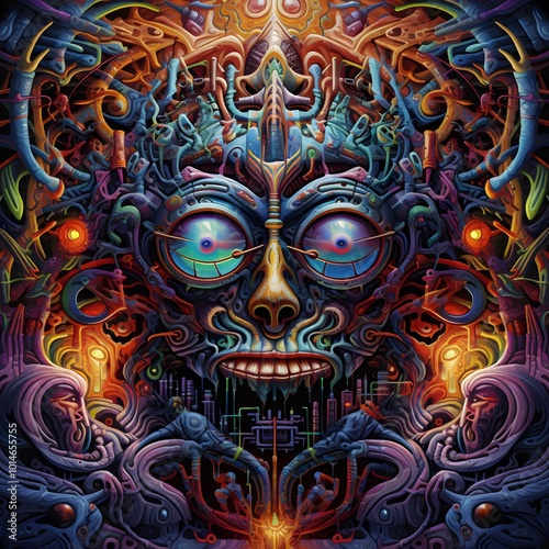 Enigmatic DMT-Inspired Abstract Visuals