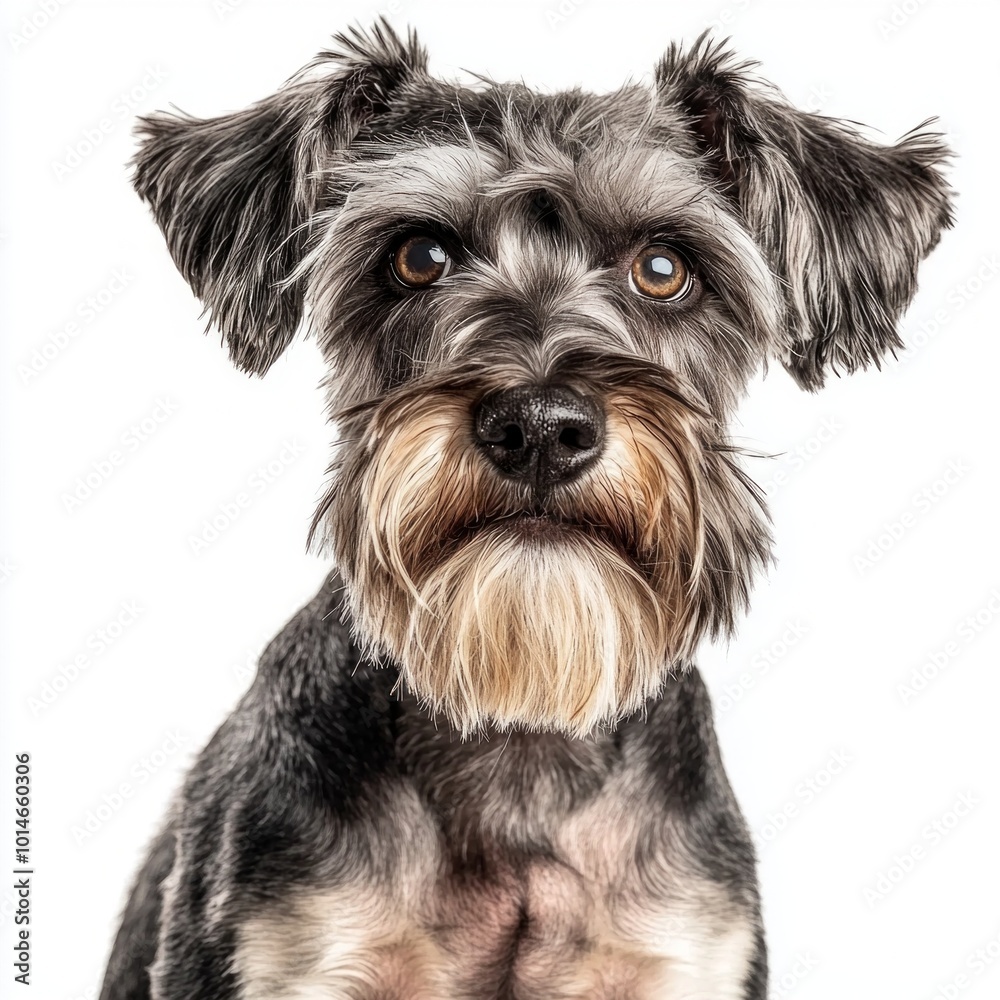 charming Miniature Schnauzer showcases its bushy beard and captivating eyes, exuding personality and curiosity while sitting gracefully in isolation. charming Miniature Schnauzer showcases its bushy beard and captivating eyes, exuding personality and curiosity while sitting gracefully in isolation.