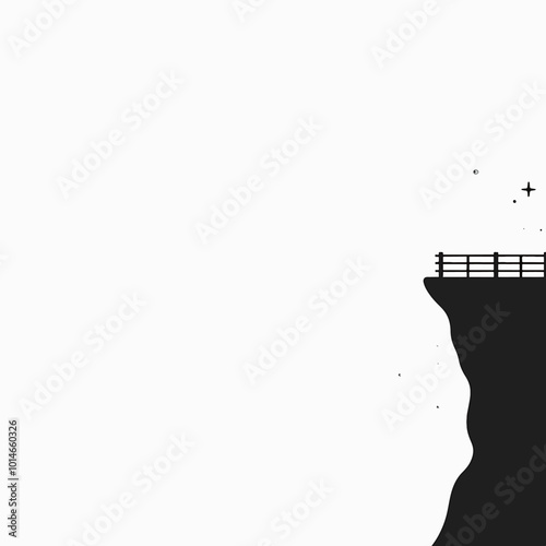 Cliffside View Silhouette