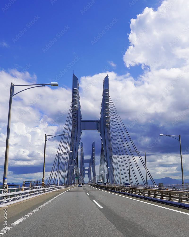 Fototapeta premium 瀬戸大橋で瀬戸内海を渡る 櫃石島橋（香川県坂出市）