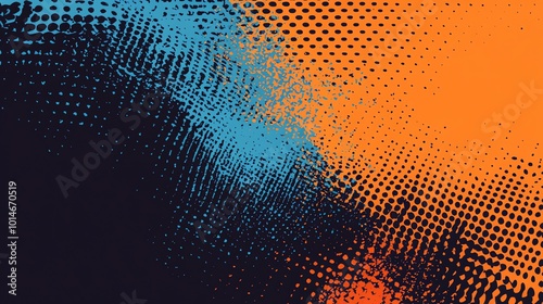 Wallpaper Mural Abstract blue and orange background with a polka dot pattern. Torontodigital.ca