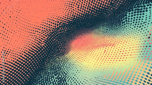 Wallpaper Mural Abstract colorful background with a dotted pattern and a wave. Torontodigital.ca